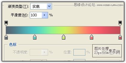 Photoshop製作漂亮的彩虹紋理字