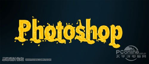 Photoshop詳解融化字體設計教程