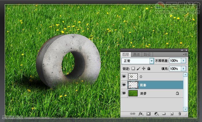 Photoshop CS5製作實景逼真的3D效果文字