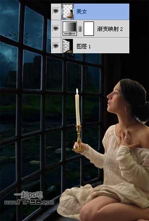 Photoshop合成烛光美女夜景教程,PS教程,图老师教程网