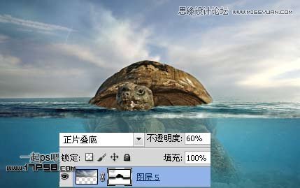 Photoshop创意合成乌龟海岛,PS教程,图老师教程网