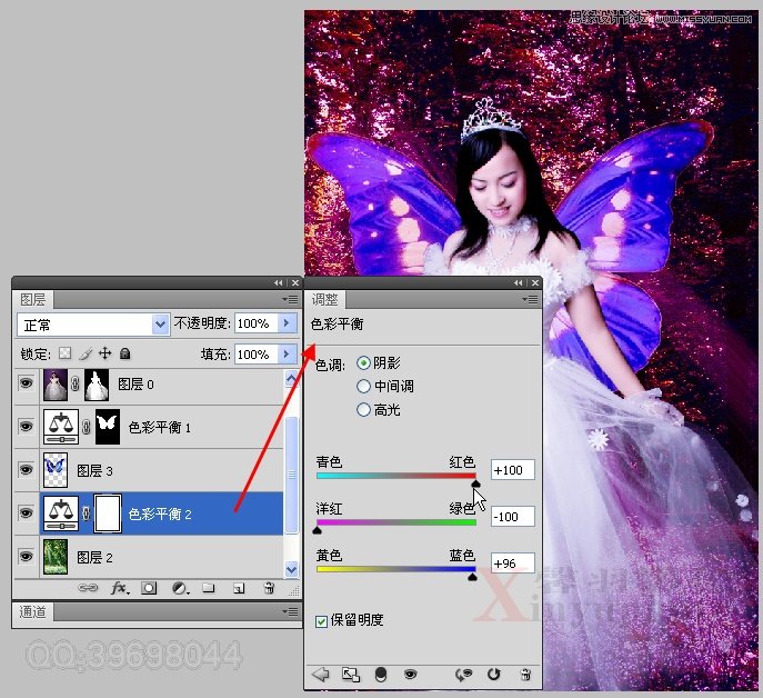 Photoshop合成梦幻的蝴蝶仙子效果,PS教程,图老师教程网