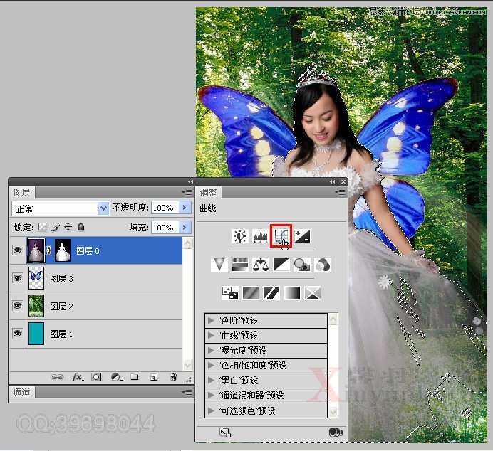 Photoshop合成梦幻的蝴蝶仙子效果,PS教程,图老师教程网