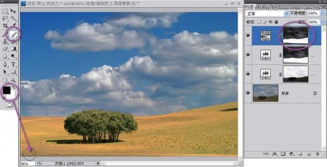 Photoshop给灰蒙蒙的大坝调色处理,PS教程,图老师教程网