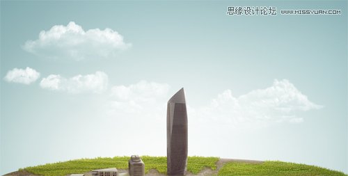 Photoshop合成从悬浮空中城市掉落的卡车,PS教程,图老师教程网