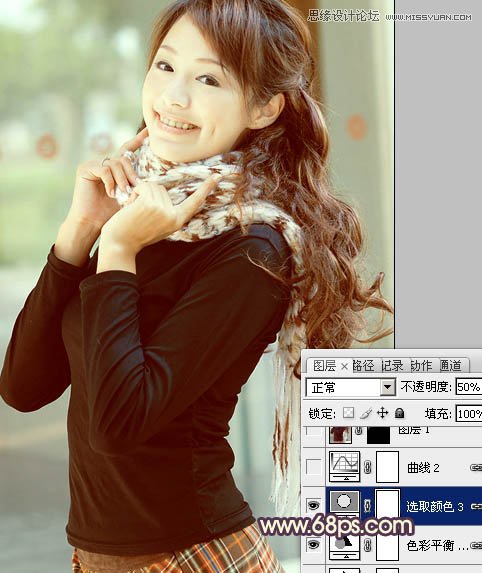 Photoshop给漂亮美眉调出甜美色调,PS教程,图老师教程网