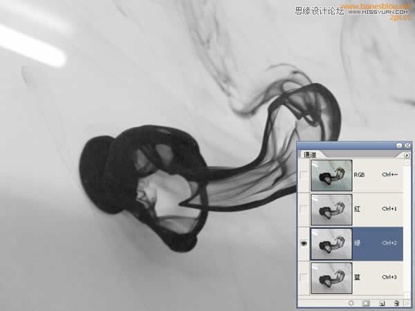 Photoshop抠出流动效果的墨迹,PS教程,图老师教程网