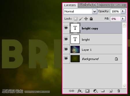 Photoshop制作梦幻光线效果的霓虹字,PS教程,图老师教程网