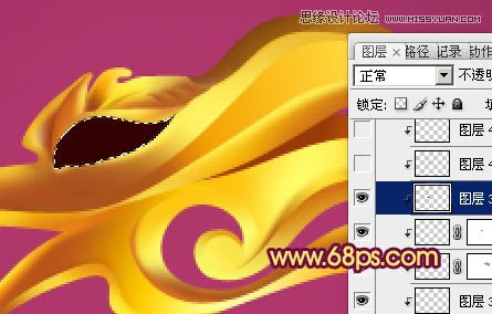 Photoshop绘制漂亮的金色龙头教程,PS教程,图老师教程网