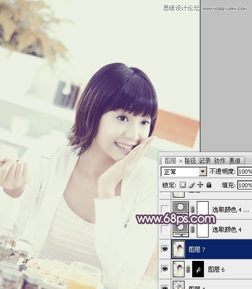 Photoshop调出美女人像淡雅的唯美色调,PS教程,图老师教程网