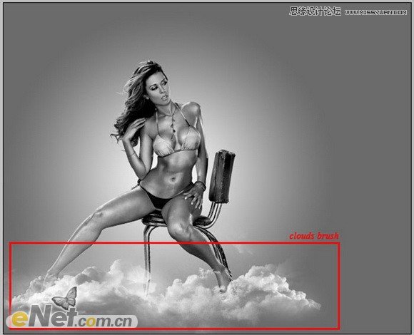 Photoshop设计光线四射的星空美女海报,PS教程,图老师教程网