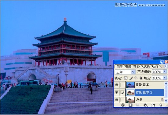 Photoshop两种方法给灰暗外景照片换天空教程,PS教程,图老师教程网