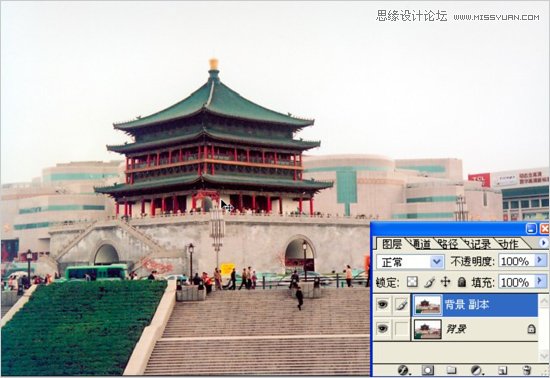 Photoshop两种方法给灰暗外景照片换天空教程,PS教程,图老师教程网