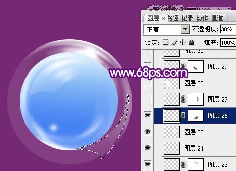 Photoshop制作蓝色透明效果的玻璃球教程,PS教程,图老师教程网