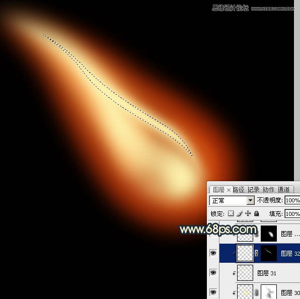 Photoshop绘制正在燃烧的火柴教程,PS教程,图老师教程网