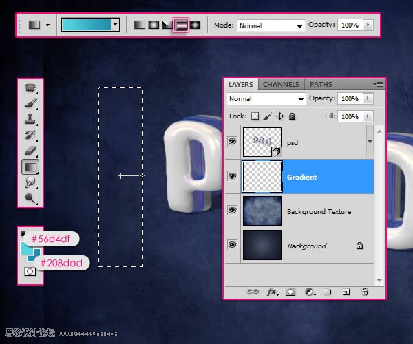 Photoshop制作塑料效果的立体字教程,PS教程,图老师教程网