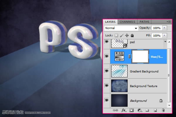 Photoshop制作塑料效果的立体字教程,PS教程,图老师教程网