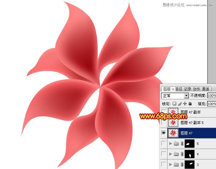 Photoshop使用滤镜制作炫彩效果的艺术花朵,PS教程,图老师教程网