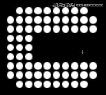 Photoshop制作特殊圆点点阵字体效果教程,PS教程,图老师教程网