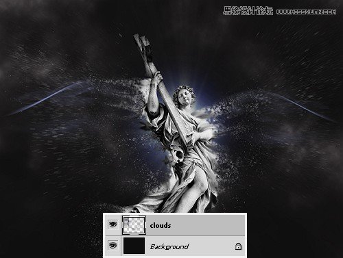 Photoshop中创建一个粉碎效果的天使,PS教程,图老师教程网