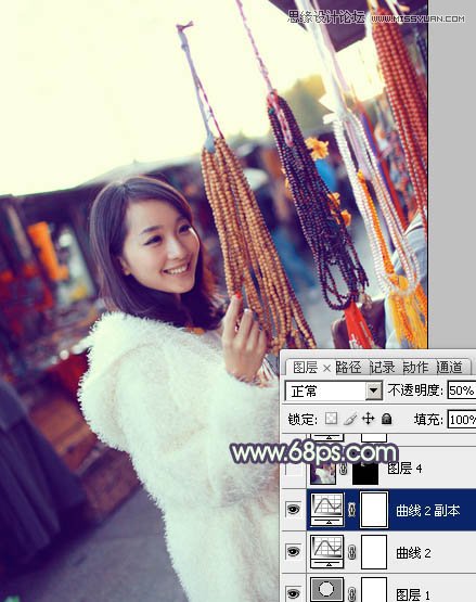 Photoshop给偏暗色的美女增加阳光色,PS教程,图老师教程网