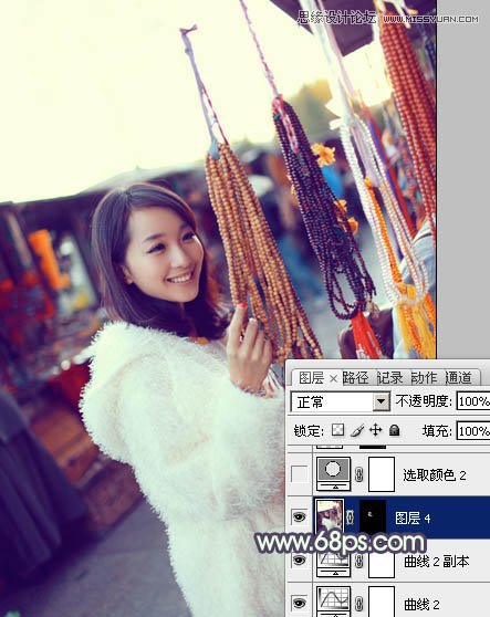 Photoshop给偏暗色的美女增加阳光色,PS教程,图老师教程网