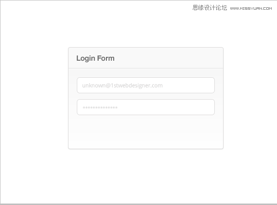 Photoshop设计简洁大气的网页登陆界面 - 转载