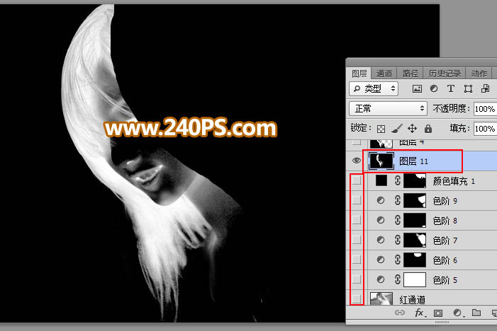 Photoshopͨٳ෢˿Ůͷ