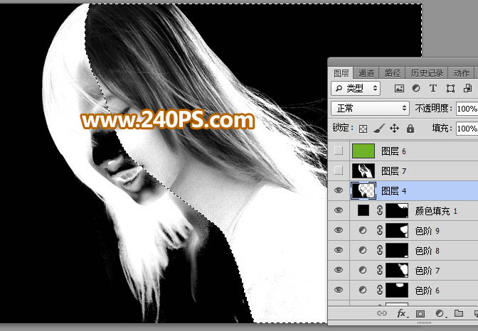 Photoshopͨٳ෢˿Ůͷ